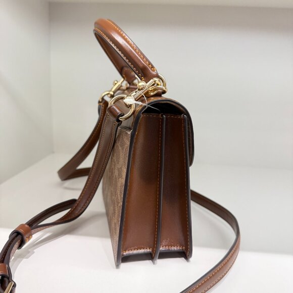 Coach Courtney Top Handle Bag In Signature Canvas CCE22 - Picture 2 of 7